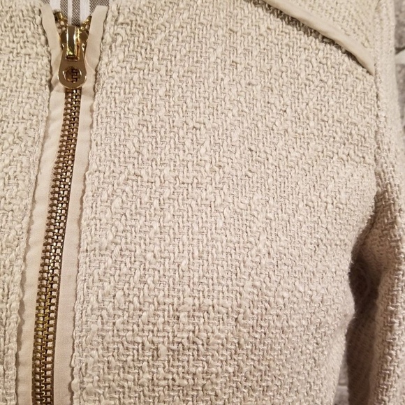 S/P Off White & Gold Tweed Cropped Blaxer - Picture 3 of 5